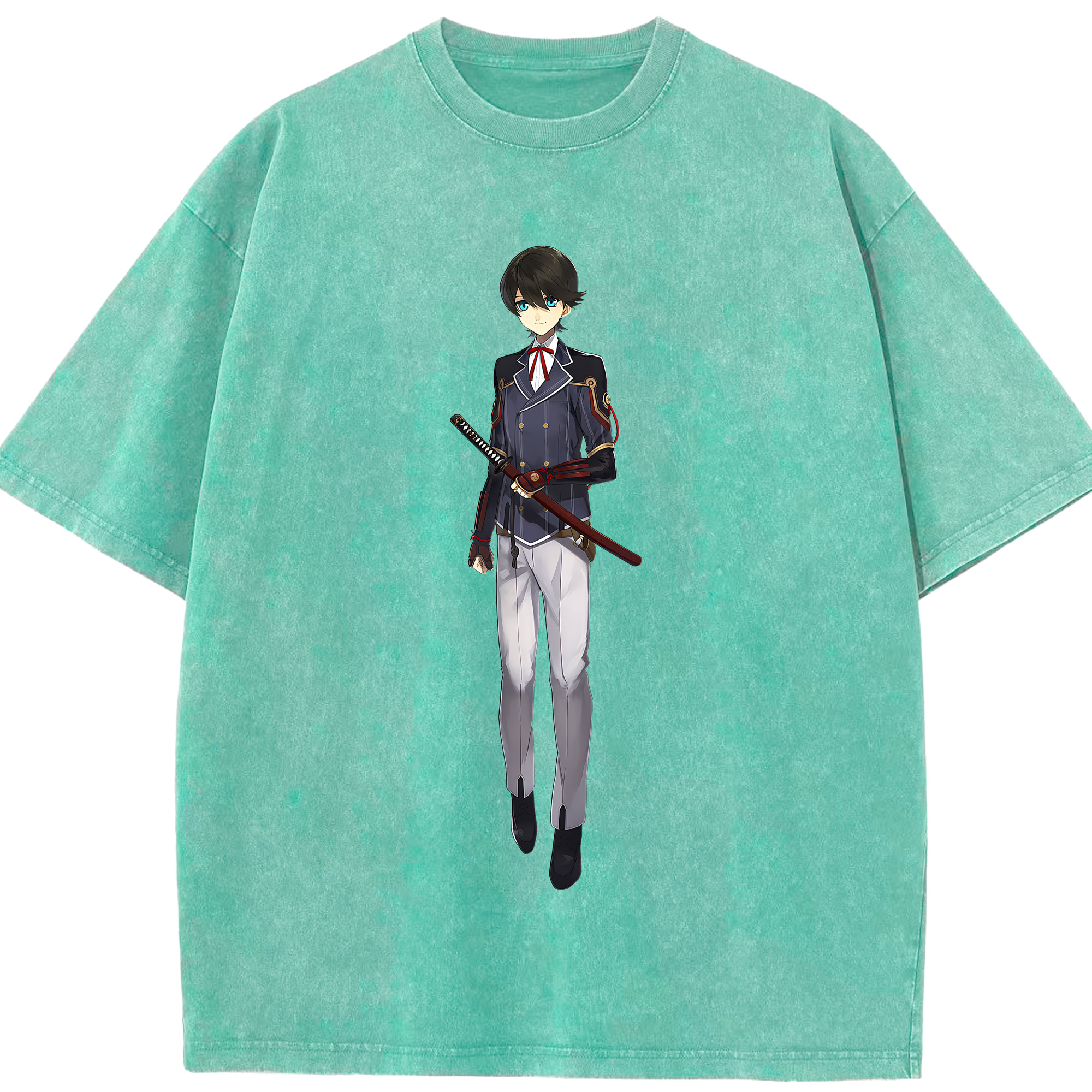 （画像用） 刀剣乱舞 Touken Ranbu 綿100% ヴィンテージ風 半袖Tシャツ（フロントプリント）
